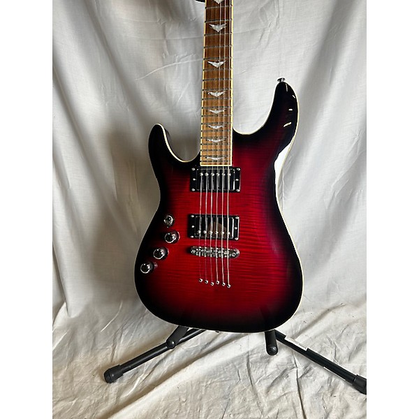 Used Schecter Guitar Research Used Schecter Guitar Research C1 Plus Left Handed Crimson Red Trans Electric Guitar