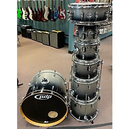 Used PDP by DW Used PDP By DW 7 piece Concept Maple Silver To Black Fade Drum Kit