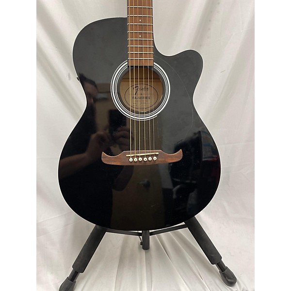 Used Fender FA135CE Concert Acoustic Electric Guitar Black Guitar Center