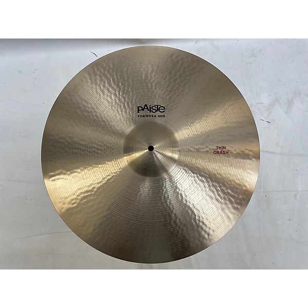 Used Paiste 22in Formula 602 Thin Crash Cymbal