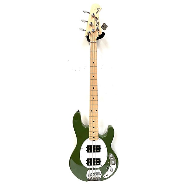 Used Used Sterling Sting Ray OLive Green Electric Bass Guitar