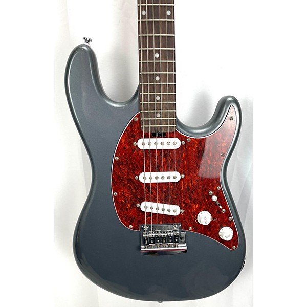 Used Sterling by Music Man Used Sterling By Music Man Cutlass SSS Silver Solid Body Electric Guitar