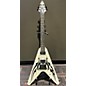 Used Gibson Used 2009 Gibson Tribal Flying V White With Black Tribal Print Solid Body Electric Guitar thumbnail