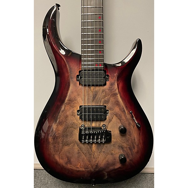 Used Used 2022 Kiesel Guitars C6X Crescent 6 X-Trem Custom Crimson Red Blackburst Solid Body Electric Guitar