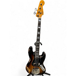 Used Art Used 2023 Fender LTD Custom 64' Jazz Bass Heavy Relic Faded Aged 3 Tone Sunburst Electric Bass Guitar