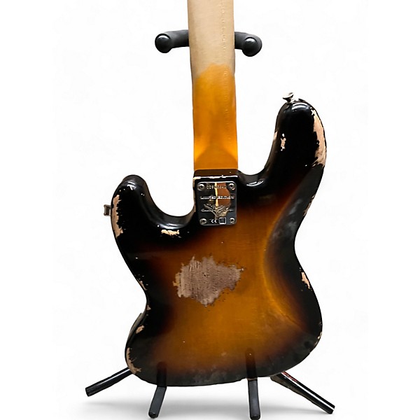 Used Used 2023 Fender LTD Custom 64' Jazz Bass Heavy Relic Faded Aged 3 Tone Sunburst Electric Bass Guitar