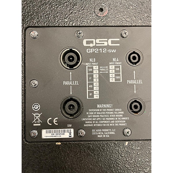 Used QSC GP212-SW Unpowered Subwoofer