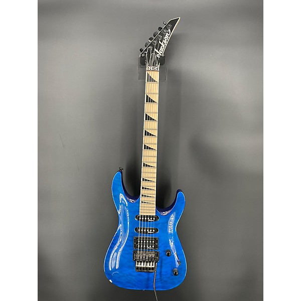 Used Jackson Used Jackson JS34Q Dinky Trans Blue Solid Body Electric Guitar