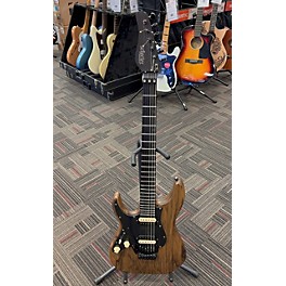 Used Genelec Used Schecter Guitar Research SCSS Exotic Left Handed Black Limba Electric Guitar