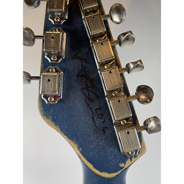 Used Used VOCCOLI GUITARS "Big Joe Williams-Style" 9-String Blue Solid Body Electric Guitar