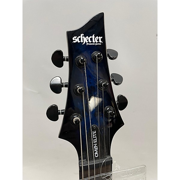 Used Schecter Guitar Research Used Schecter Guitar Research OMEN ELITE SEE THRU BLUE BURST Solid Body Electric Guitar