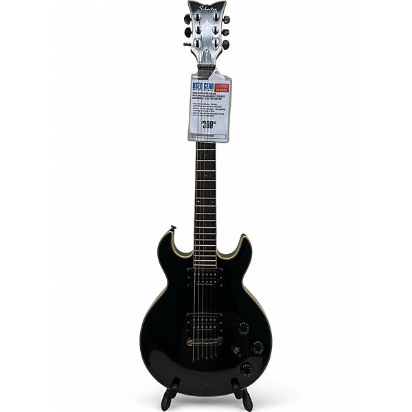 Used Schecter Guitar Research Blackjack S1 Black Solid Body Electric Guitar