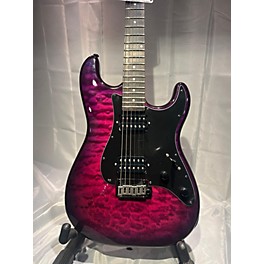 Used Schecter Guitar Research Used Schecter Guitar Research Traditional Pro Purple Flame Solid Body Electric Guitar