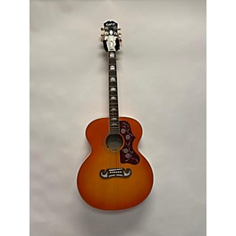 Used In Store Used Used Epiphone Inspired By Gibson J-200 2 Color Sunburst Acoustic Guitar