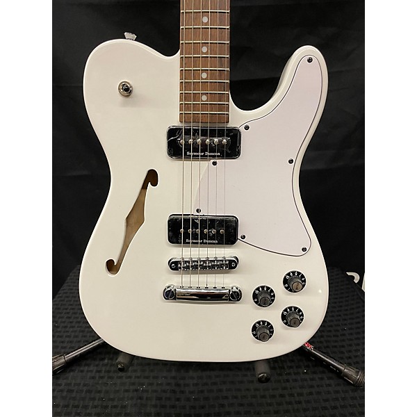 Used Fender Used Fender JA90 Jim Adkins Thinline Telecaster Arctic White Hollow Body Electric Guitar