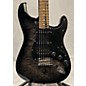 Used Fender American QMT Strat HSS Pale Moon Trans Black Solid Body Electric Guitar