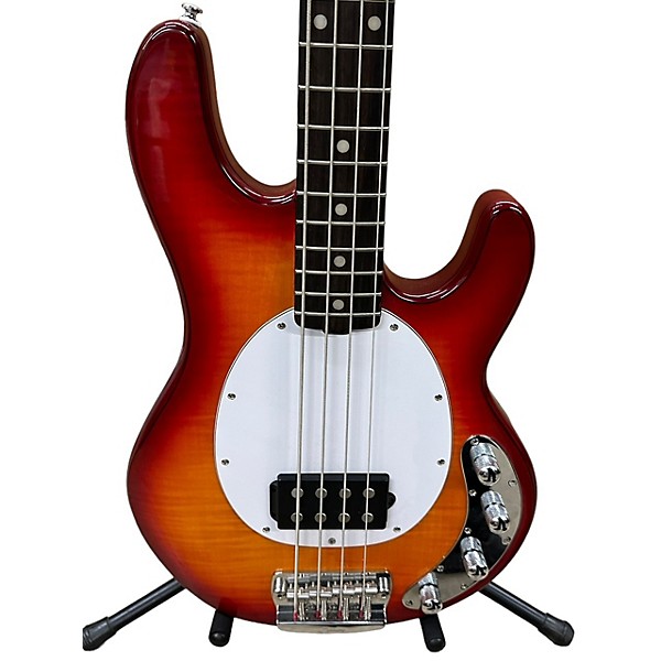 Used Sterling by Music Man Used Sterling By Music Man Ray34 RED FLAME TOP Electric Bass Guitar