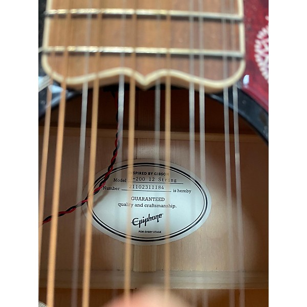 Used Epiphone J200 12 String Acoustic Electric Guitar