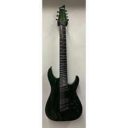 Used Schecter Guitar Research Used Schecter Guitar Research C7 Multiscale Silver Mountain 7Str Green Solid Body Electric G...