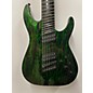 Used Schecter Guitar Research Used Schecter Guitar Research C7 Multiscale Silver Mountain 7Str Green Solid Body Electric G...