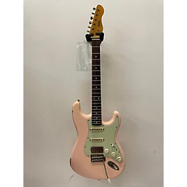 Used TMG Used TMG Dover Strat Medium Relic Shell Pink Solid Body Electric Guitar