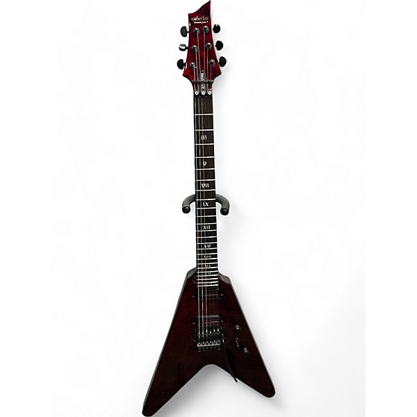 Used Schecter Guitar Research Used Schecter Guitar Research V 1 Apocalypse Trans Crimson Red Solid Body Electric Guitar