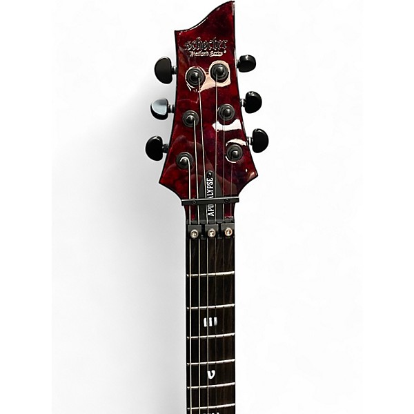 Used Schecter Guitar Research Used Schecter Guitar Research V 1 Apocalypse Trans Crimson Red Solid Body Electric Guitar