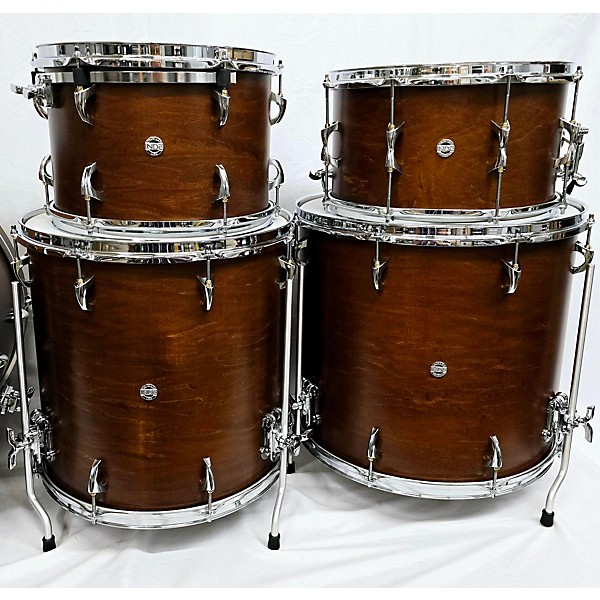 Used Used Independent Drum Lab 5 piece Flex Tuned Maple Drum Set Mahogany Stain Drum Kit