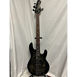 Used Sterling by Music Man Used Sterling By Music Man Ray34HH Burl Top Trans Black Electric Bass Guitar