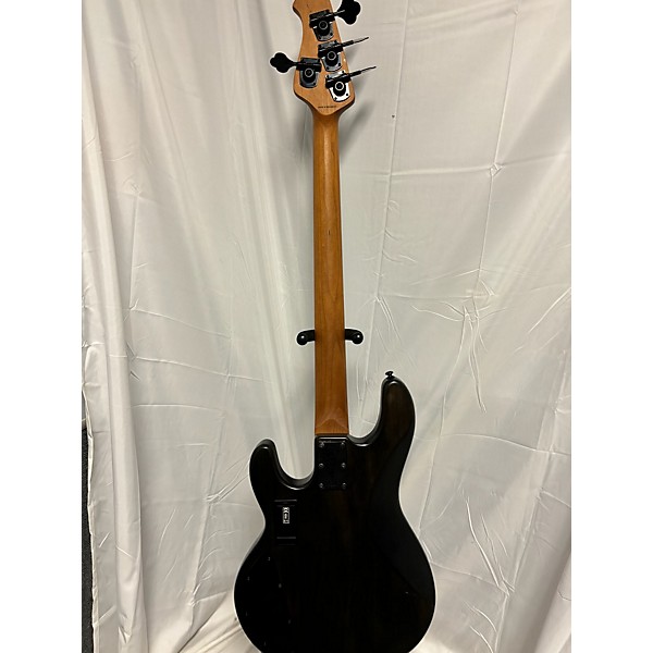 Used Sterling by Music Man Used Sterling By Music Man Ray34HH Burl Top Trans Black Electric Bass Guitar