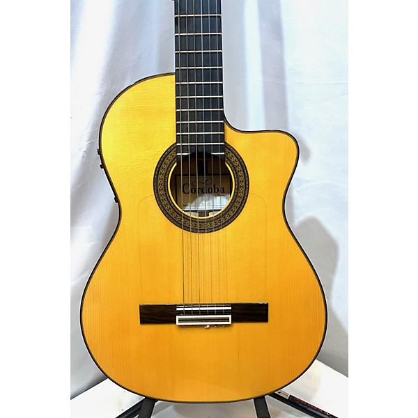 Used Cordoba 55FCE Thinbody Flamenco Classical Acoustic Electric Guitar