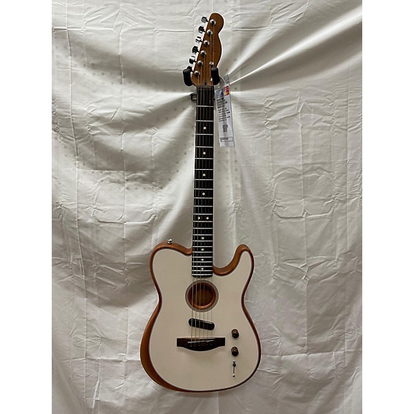 Used Fender Used 2022 Fender Acoustasonic Player Telecaster Antique White Acoustic Electric Guitar