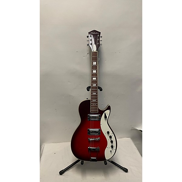 Used Silvertone Used Silvertone Classic 1423 Red Sparkle Solid Body Electric Guitar