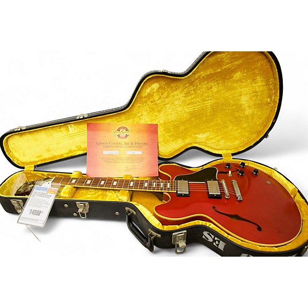 Used 2000s Gibson Eric Clapton Crossroads Custom Shop '64 Reissue ES-335TDC Cherry Hollow Body Electric Guitar