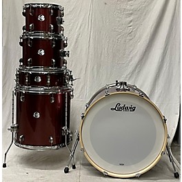 Used Ludwig Used Ludwig 5 piece Element Evolution Red Sparkle Drum Kit