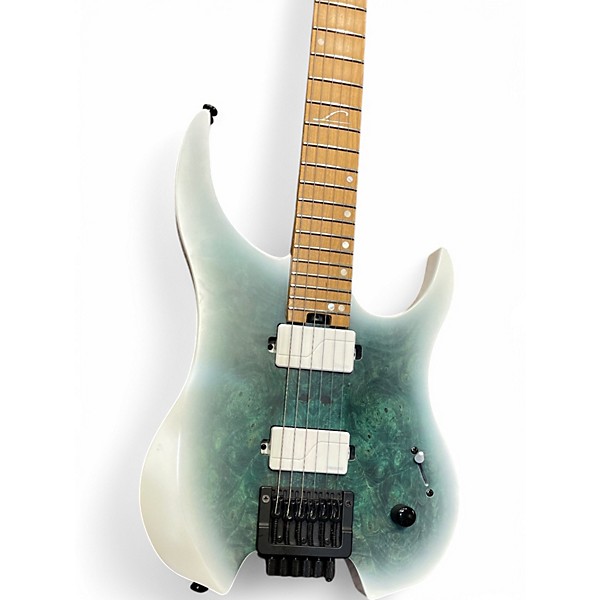 Used Legator ghost g6 white with blue burst Solid Body Electric Guitar
