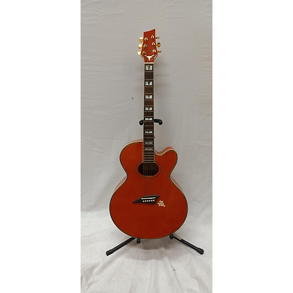 Used College Custom Guitars Used College Custom Guitars Texas Longhorns Orange Acoustic Guitar