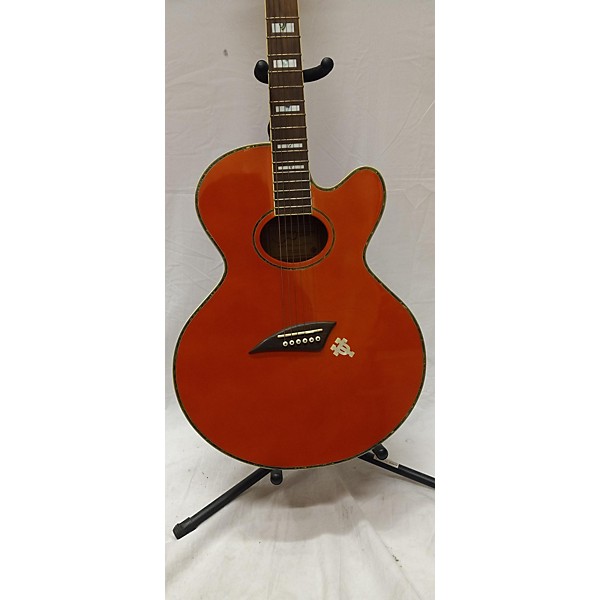 Used College Custom Guitars Used College Custom Guitars Texas Longhorns Orange Acoustic Guitar