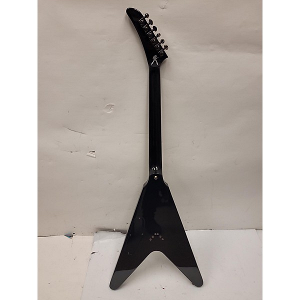 Used Epiphone Used Epiphone Dave Mustaine Flying V Custom Black Sparkle Solid Body Electric Guitar