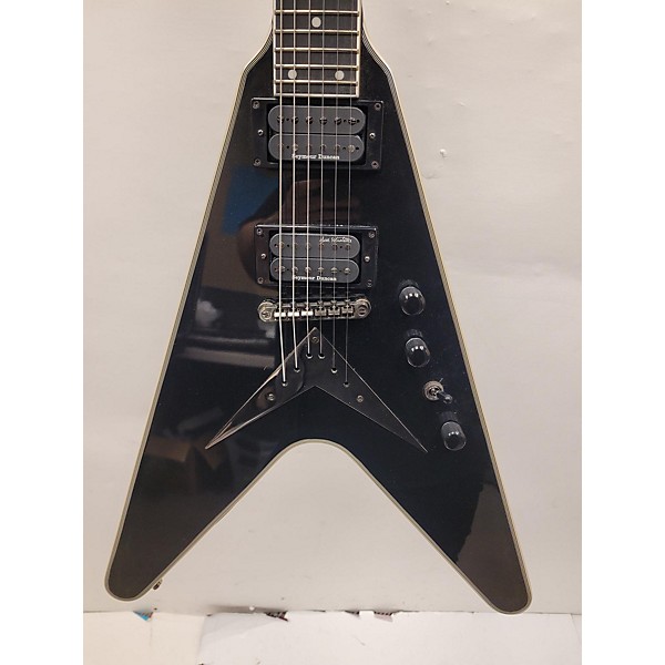 Used Epiphone Used Epiphone Dave Mustaine Flying V Custom Black Sparkle Solid Body Electric Guitar