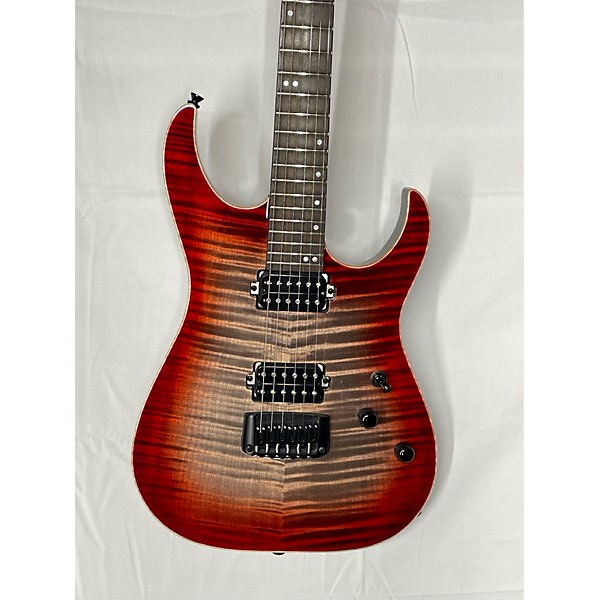 Used Schecter Guitar Research Used Schecter Guitar Research USA Custom Shop Sunset 24-6 Hipshot Electric Red Satin Black B...