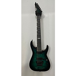 Used Landscape Audio Used ESP E-II Horizon FR-7 7-String With Floyd Rose Turquoise Solid Body Electric Guitar