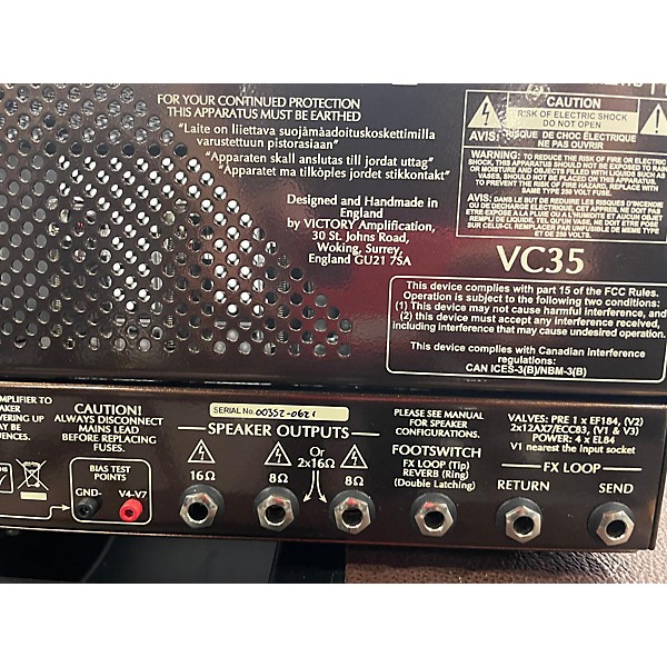 Used Victory Used Victory VC35 Tube Guitar Amp Head