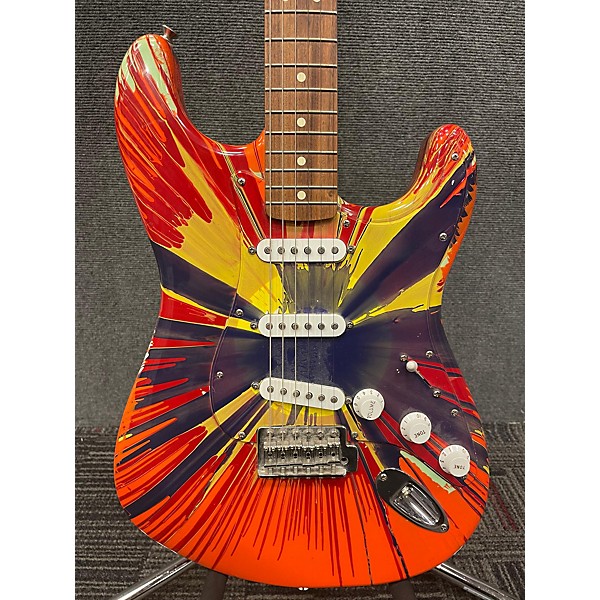 Used Fender Used Fender Special Edition Splatter Stratocaster Multi-color Solid Body Electric Guitar