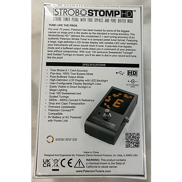 Used Peterson Strobo Stomp HD Tuner Pedal