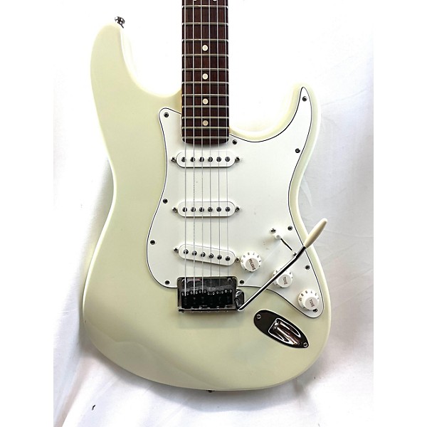 Vintage Vintage 1993 Fender American Standard Stratocaster White Solid Body Electric Guitar