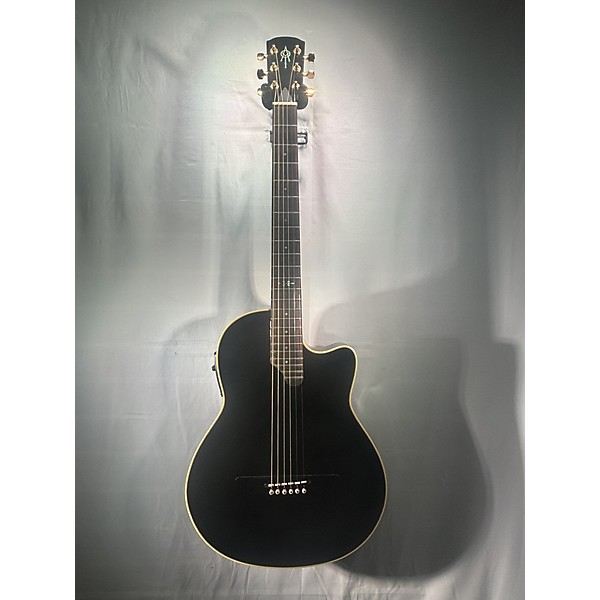 Used Used Alverez Folk Black Acoustic Electric Guitar