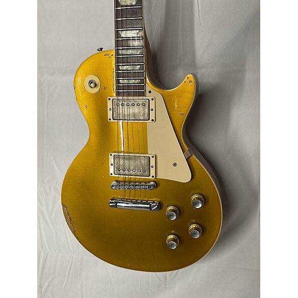 Used Gibson Used Gibson Custom Shop 1968 Les Paul Aged Gold Top Solid Body Electric Guitar