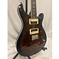 Used PRS Used PRS SE Custom 24 Quilted Carved Top Black Gold Solid Body Electric Guitar