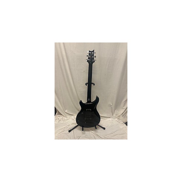 Used PRS Used PRS SE Custom 24 Quilted Carved Top Black Gold Solid Body Electric Guitar